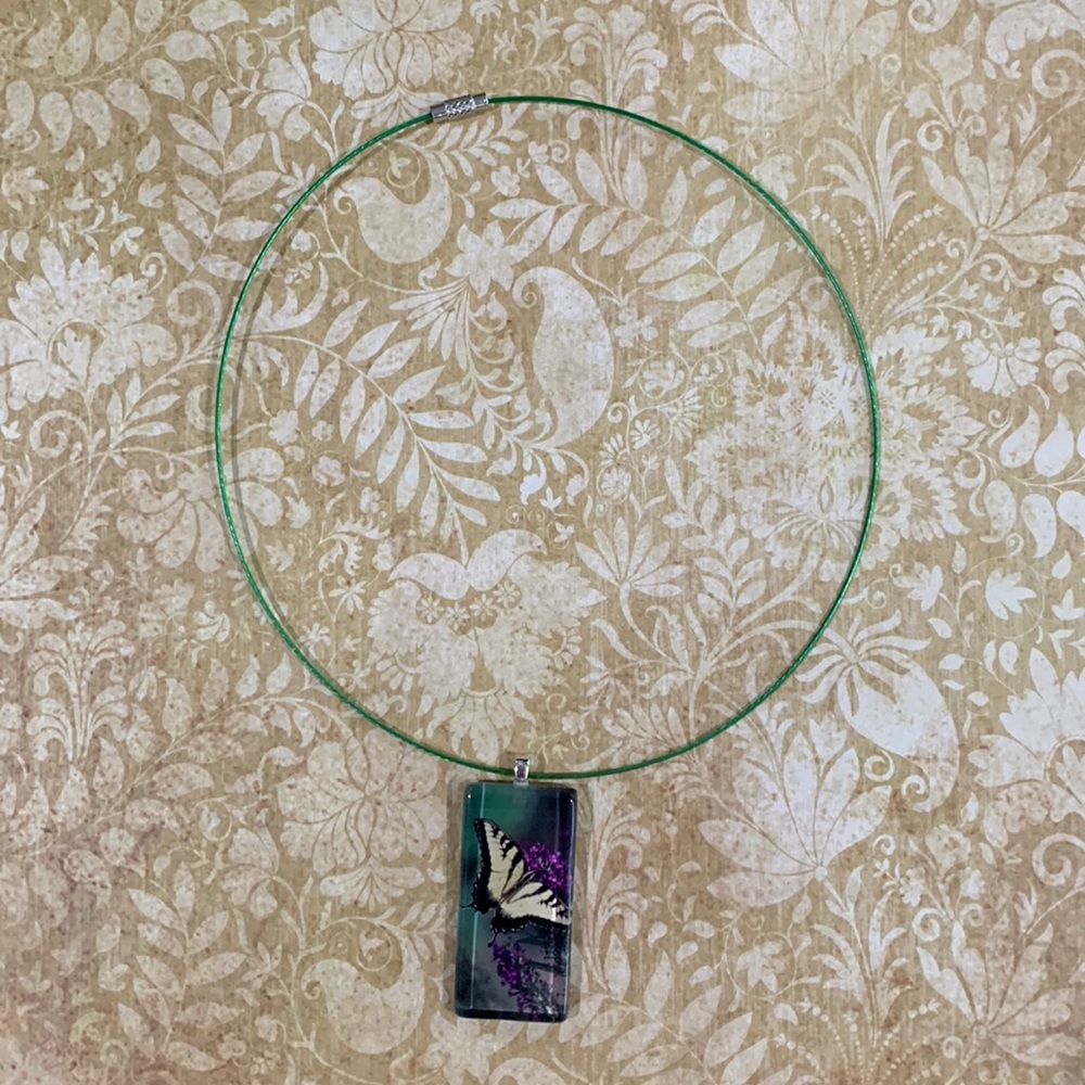 Photo necklace on 18 inch wire